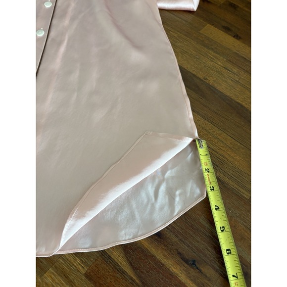Red Envelope 100% Silk Sleep Shirt Soft Pink SMALL Luxury Pjs Loungewear READ - Picture 10 of 16